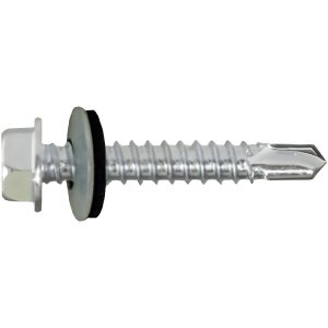 Hex Washer Head Self Drilling Screws (Tek) with Bond Seal Washer, Corrosion Resistance, #3 Point, 10 X 1