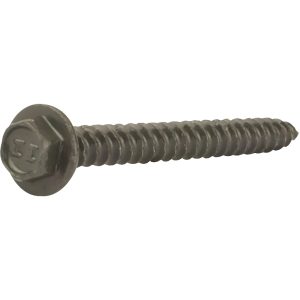 Hex Washer Head Sheet Metal Screws, Bronze, Zinc Plated, 8 X 3/4
