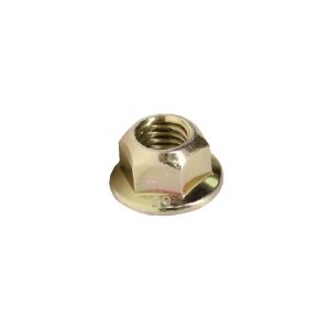 Class 10.9 Metric Flange, All Metal Prevailing Lock Nuts, Yellow Zinc Plated, 6-1.00