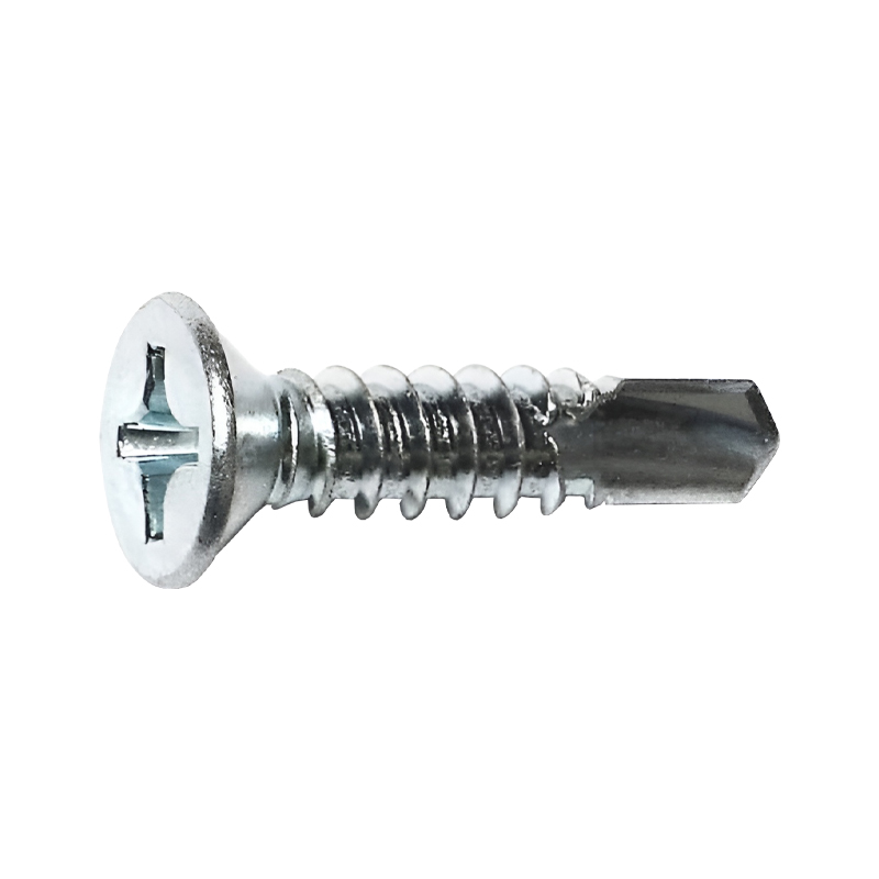 Flat Phillips Self Drilling (Tek) Screws Zinc Plated #3 Point