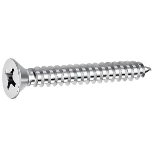 Flat Phillips Sheet Metal Screws, Zinc Plated, 4 X 3/8