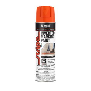 SEY 20-658 Stripe Inverted Water Based, Red/Orange Fluorescent, 17 oz. fill