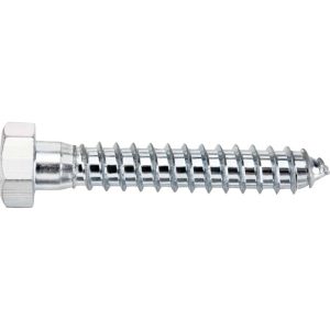 Hex Head Lag Bolts, Zinc Plated, 5/16" X 4", Bulk