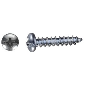 Pan Combo Sheet Metal Screws, Zinc Plated, 6 X 1/2