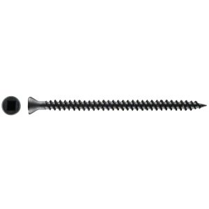 Trim Head Square Drive Screws, Black Phosphate, 6 X 1 5/8