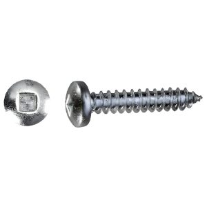 Pan Square Drive Sheet Metal Screws, ZInc Plated, 8 X 1/2