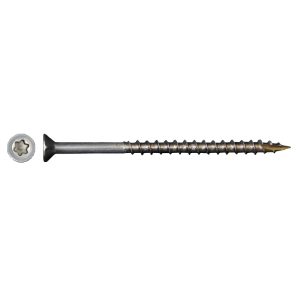 TIEMAX PRO Stainless Steel Star Drive Exterior Deck Screw, 17 Point, 5 lb Tub, 8 X 2 (approx 655)