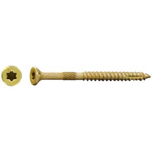 TIEMAX PRO Star Drive Exterior Deck Screw, Corrosion Resistance, 17 Point, 8 X 1 1/4