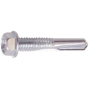 Hex Head Self Drilling (Tek) Screws, Corrosion Resistance, #5 Point, 1/4-20 X 1 1/2