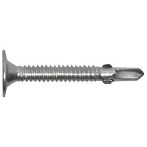 Flat Phillips Wafer Hd Self Drilling (Tek) Screws, w/Wings, Corrosion Resistance, #3 Point, 10-24 X 1 7/16